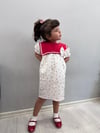 Beyaz Kalpli Yaka Detaylı Elbise