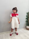 Beyaz Kalpli Yaka Detaylı Elbise