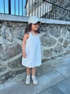 Beyaz Poplin Kumaş Balon Elbise