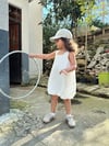 Beyaz Poplin Kumaş Balon Elbise