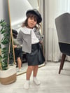 Deri Şort Etekli Dörtlü Set