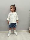 Desenli Kot Şort