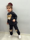 Füme Teddy Kabartmalı Takım