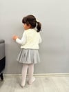 Gri Yelekli Şort Etekli Set