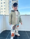 Haki Kapişonlu Hırka