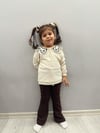 Kahve Dokuma Yaka Müslin Takım