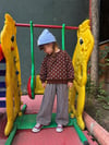 Kahve Mavi Puantiyeli Takım