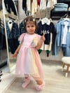 Kaışık Renkli Tütülü Elbise