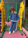 Küpür Detaylı Denim Takım