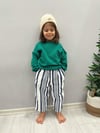 Laci Beyaz Çizgili Kanvas Pantolon