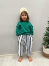 Laci Beyaz Çizgili Kanvas Pantolon