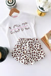 Love Baskılı Leopar Takım