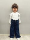 Paçaları Fiyonk Detaylı Denim Pantolon