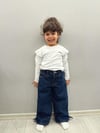 Paçaları Fiyonk Detaylı Denim Pantolon