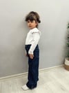 Paçaları Fiyonk Detaylı Denim Pantolon