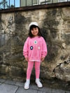Pembe Love Çiçek Detaylı Takım
