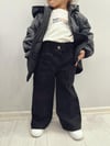 Siyah Bol Paça Pantolon