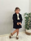 Siyah Dokuma Kumaş Etekli Takım
