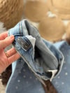 Taşlı Beli Ayarlanabilir Denim