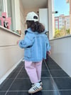 Yaka Detaylı Kot Ceket