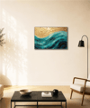 Elegant Luxury Abstract | Yağlı Boya Dokulu Soyut Tablo - Soyut Tablo Duvar Tablosu | TablomGelsin