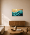 Elegant Luxury Abstract | Yağlı Boya Dokulu Soyut Tablo - Soyut Tablo Duvar Tablosu | TablomGelsin