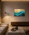 Elegant Luxury Abstract | Yağlı Boya Dokulu Soyut Tablo - Soyut Tablo Duvar Tablosu | TablomGelsin