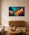Kalıplaşmış Boyalar | Yağlı Boya Dokulu Soyut Tablo - Soyut Tablo Duvar Tablosu | TablomGelsin