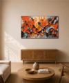 Renk Katmanları Soyut | Yağlı Boya Dokulu Soyut Tablo - Soyut Tablo Duvar Tablosu | TablomGelsin
