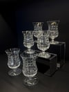 Ayaklı Çay Bardağı Kare Şeffaf