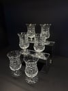 Ayaklı Çay Bardağı Kare Şeffaf