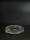 Düz Cam Tabak Kristal Top Ayaklı 21 Cm Sarmaşık Şeffaf