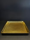 KARE TABAK BÜYÜK BOY TARAMA  DEKOR GOLD