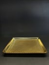 KARE TABAK BÜYÜK BOY TARAMA  DEKOR GOLD