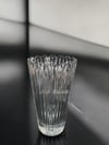 Konik Vazo 25 Dik Kesme Dilimli Şeffaf
