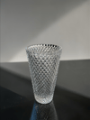 KONİK VAZO NO:1 /25CM TARAMA DEKOR ŞEFFAF