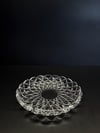 Pasta Tabağı 16  Cm Kafes Dilimli Şeffaf 