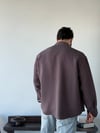 Aline Oversize Çizgili Kahve Gömlek