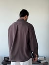 Arven Oversize Kahve Modal Gömlek