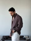 Arven Oversize Kahve Modal Gömlek