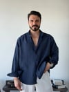 Arven Oversize Lacivert Modal Gömlek