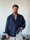 Arven Oversize Lacivert Modal Gömlek