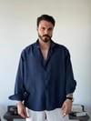 Arven Oversize Lacivert Modal Gömlek