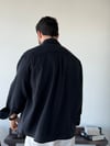 Arven Oversize Siyah Modal Gömlek