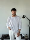 Ata Fakirkol Beyaz Viscon Keten Tişört