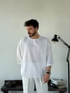 Ata Fakirkol Beyaz Viscon Keten Tişört