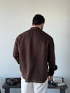 Berlinen Oversize Kahve Gömlek