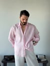 Berlinen Oversize Pudra/Rose Gömlek