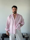 Berlinen Oversize Pudra/Rose Gömlek