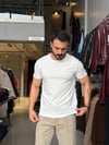 Bob Beyaz Basic Muscle Fit Tişört